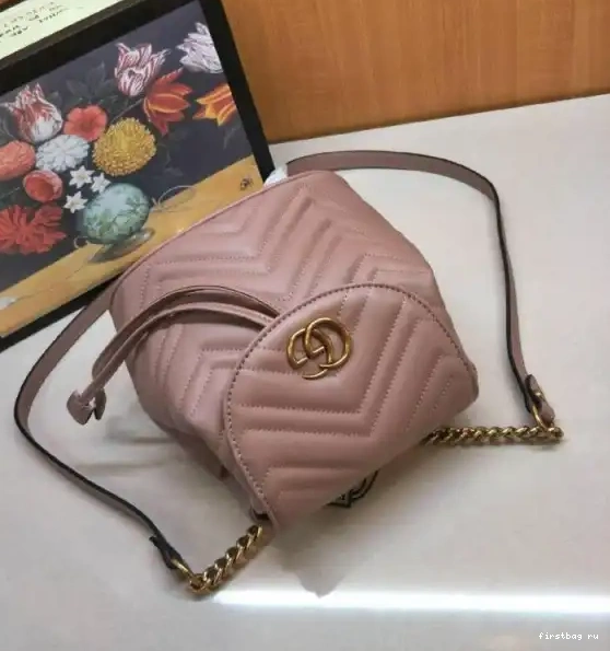 First bag ru Marmont 528129 Gucci matelassé GG backpack 0522